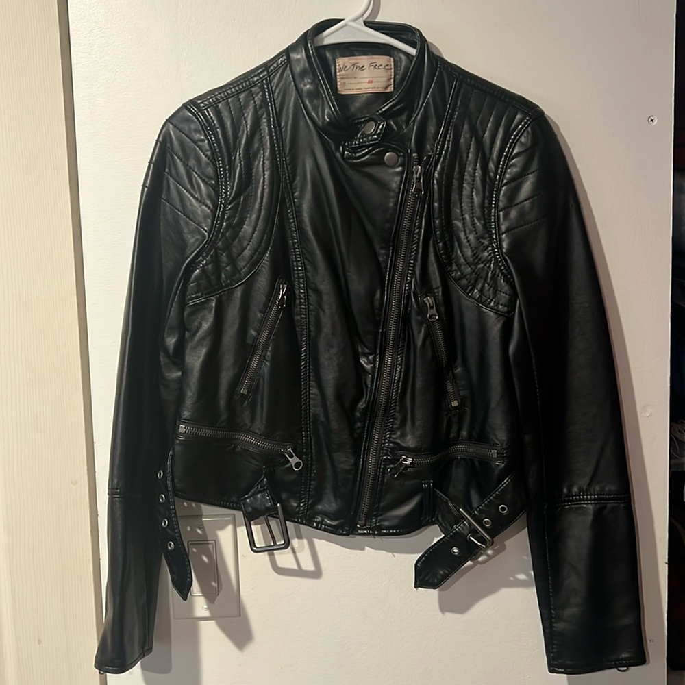 We the Free xs Faux Leather Moto Jacket